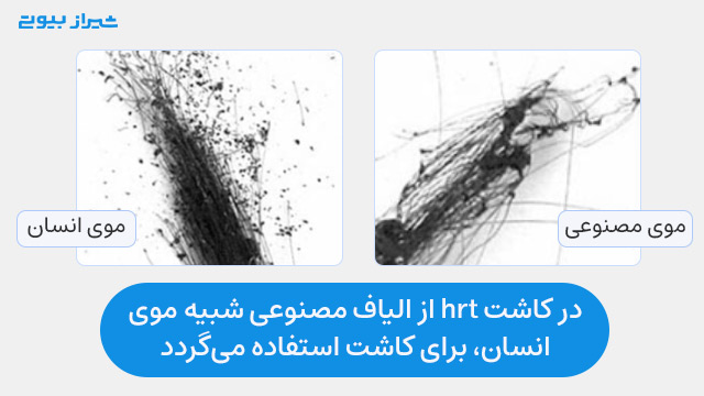 در کاشت hrt از الیاف مصنوعی شبیه موی انسان، برای کاشت استفاده می‌گردد. 