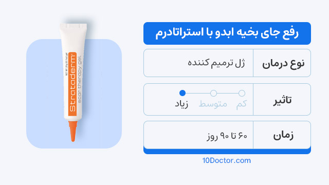 رفع جای بخیه ابدو با استراتادرم