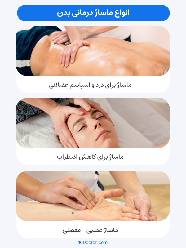 انواع ماساژ درمانی بدن