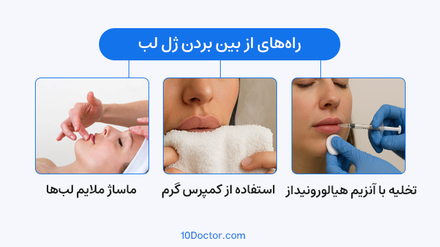 راه‌های از بین بردن ژل لب