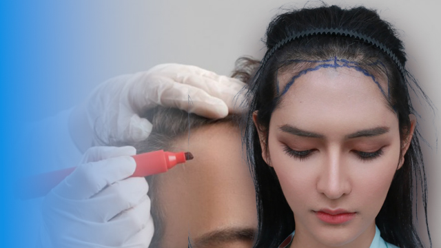 کاشت مو برای پیشانی بلند