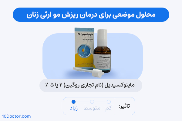 محلول موضعی ماینوکسیدیل برای درمان ریزش مو ارثی زنان