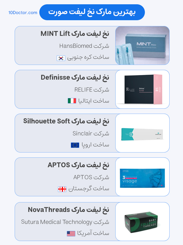 بهترین مارک نخ لیفت صورت