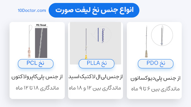 انواع جنس نخ لیفت صورت